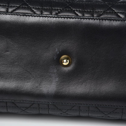 Christian Dior Lambskin Cannage Large Lady Dior Black 9 of 11