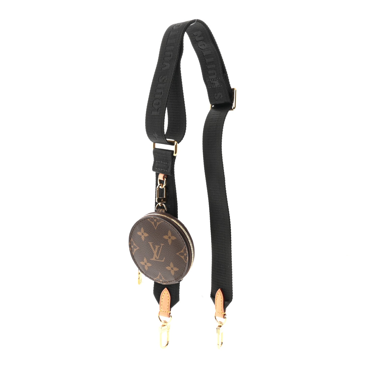 Louis Vuitton Nylon Monogram Strap with Coin Purse Black 1 of 6