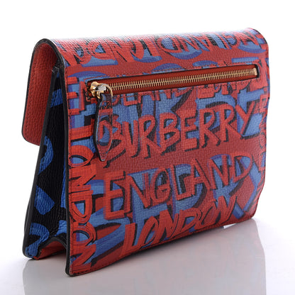 Burberry Calfskin Graffiti Print Small Macken Crossbody Bag Black 3 of 9