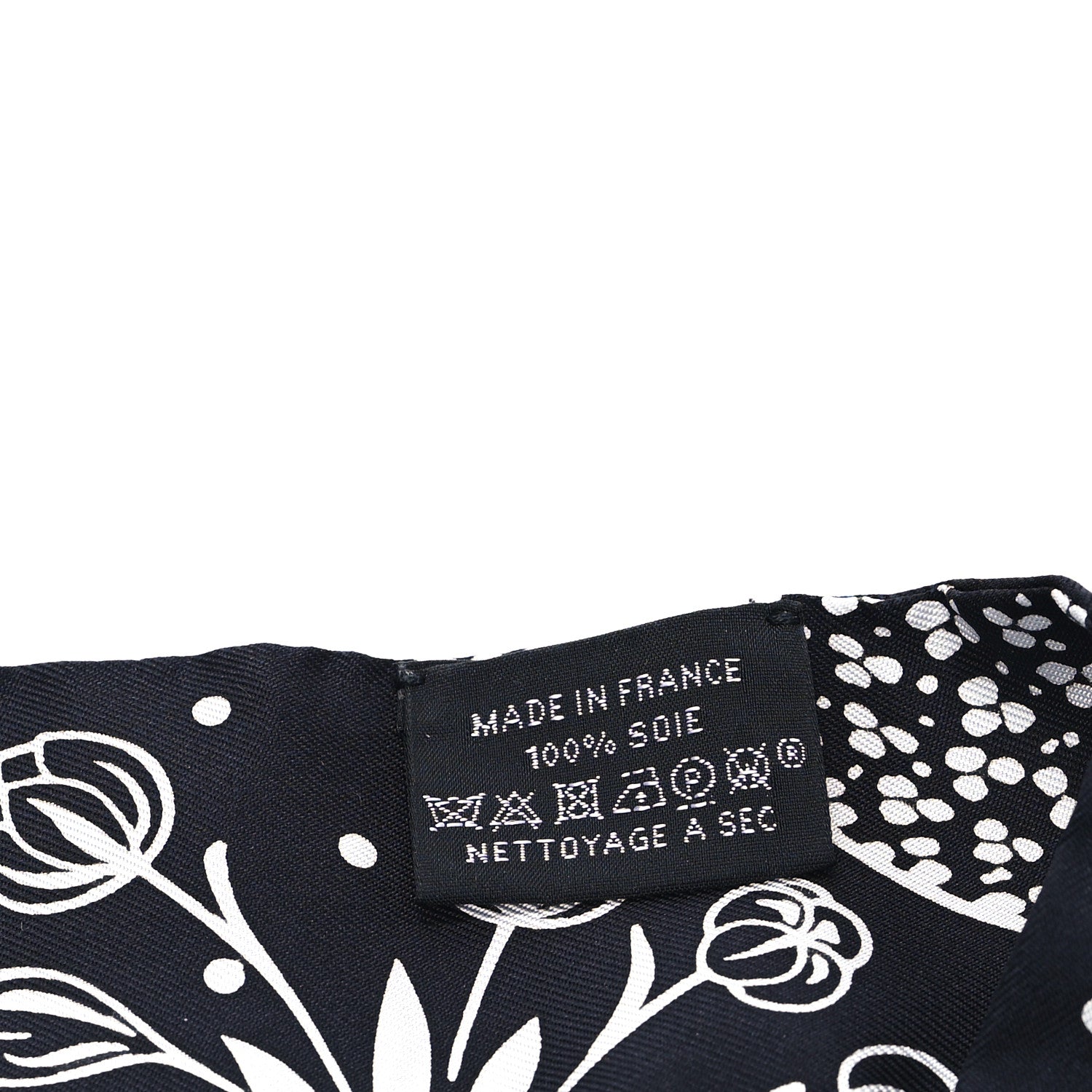 Hermes Silk Les Leopards Twilly Black White 3 of 3