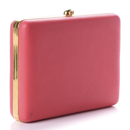 Alexander McQueen Calfskin Skull Box Clutch Pink 3 of 8