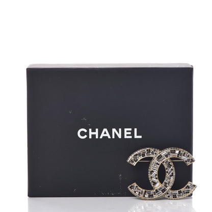 Chanel Baguette Crystal CC Brooch Gold Black 5 of 5