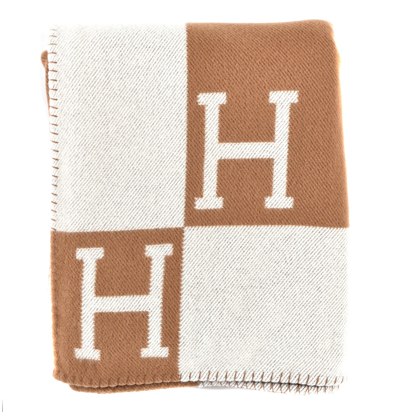 Wool Cashmere Avalon Blanket Ecru Camel
