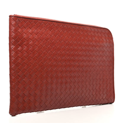 Bottega Veneta Nappa Intrecciato Flat Zip Pouch Brique 3 of 9