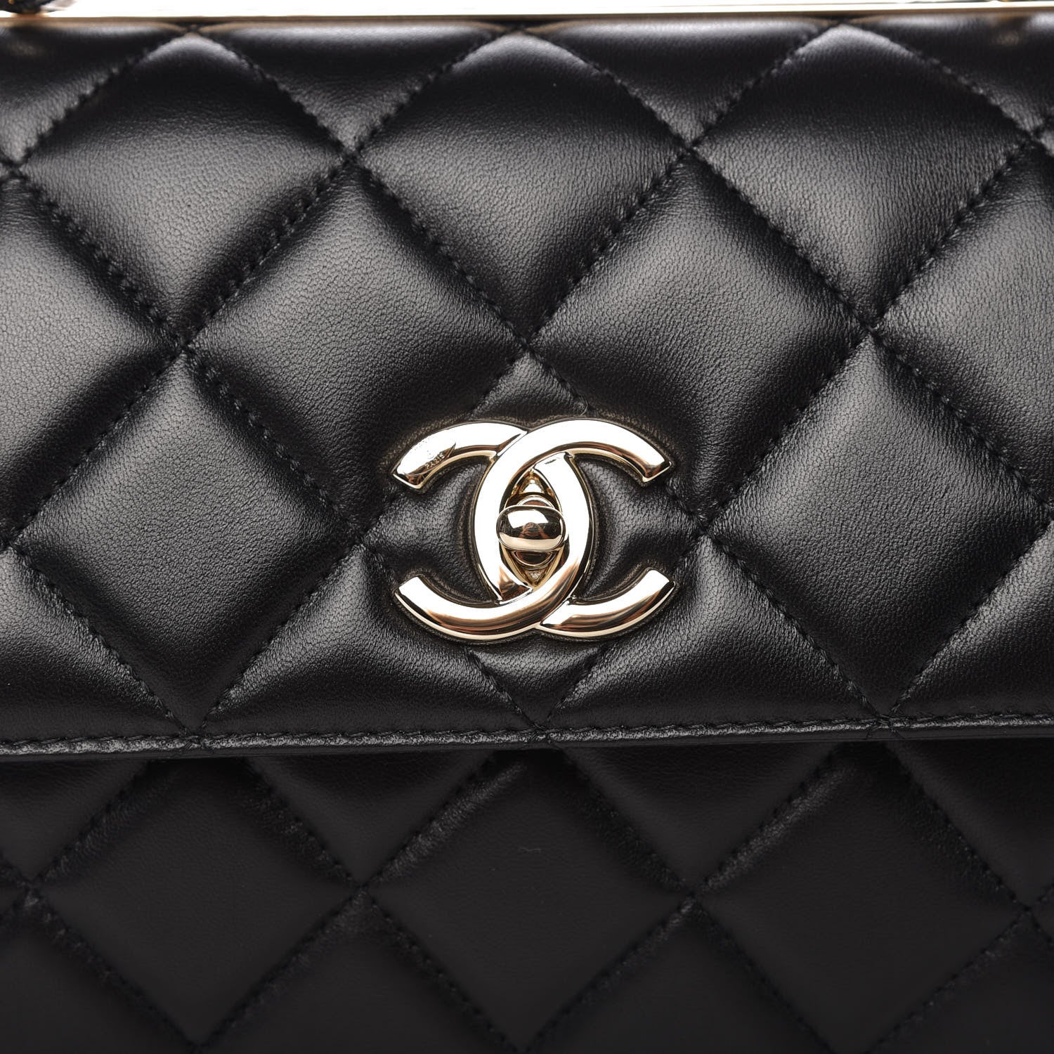 Chanel Lambskin Quilted Small Trendy CC Dual Handle Flap Bag Black 10 of 11