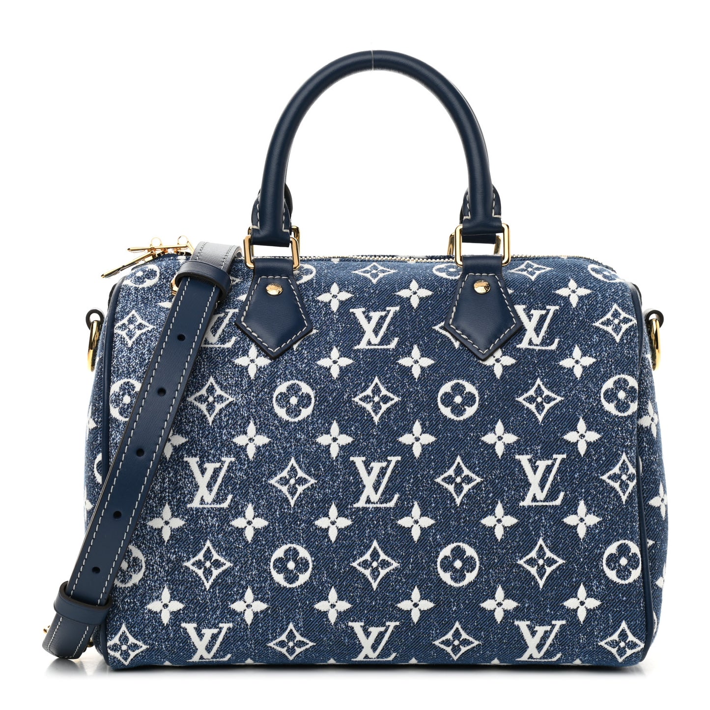 Monogram Jacquard Denim Speedy Bandouliere 25 Bleu