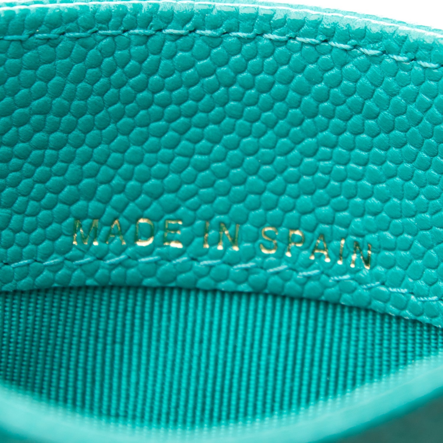 Chanel Caviar Quilted Card Holder Turquoise 7 of 8