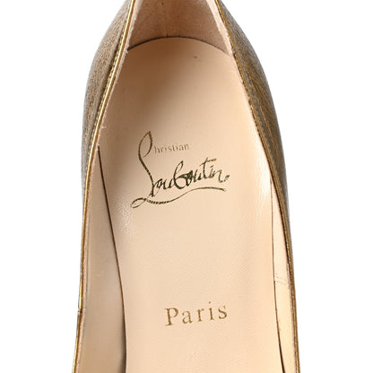Christian Louboutin Metallic Nappa Pigalle Plato 120 Pumps 38 Gold 7 of 7