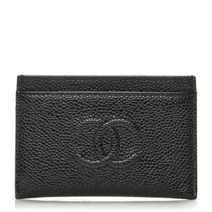 Chanel Caviar Timeless CC Card Holder Black 1 of 9