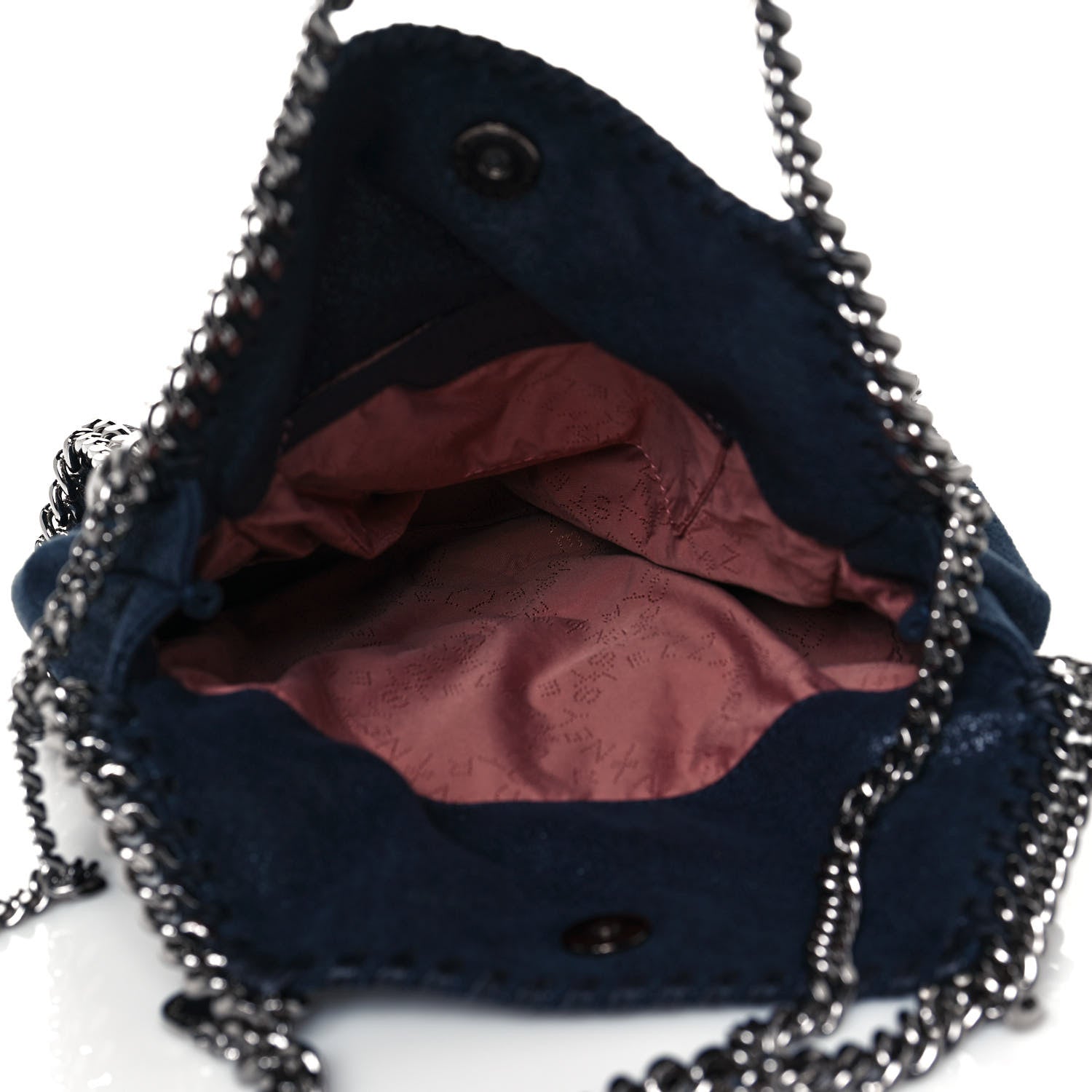 Stella McCartney Shaggy Deer Mini Falabella Fold Over Tote Navy 5 of 12