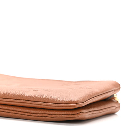 Louis Vuitton Empreinte Monogram Giant Double Zip Pochette Caramel 10 of 11