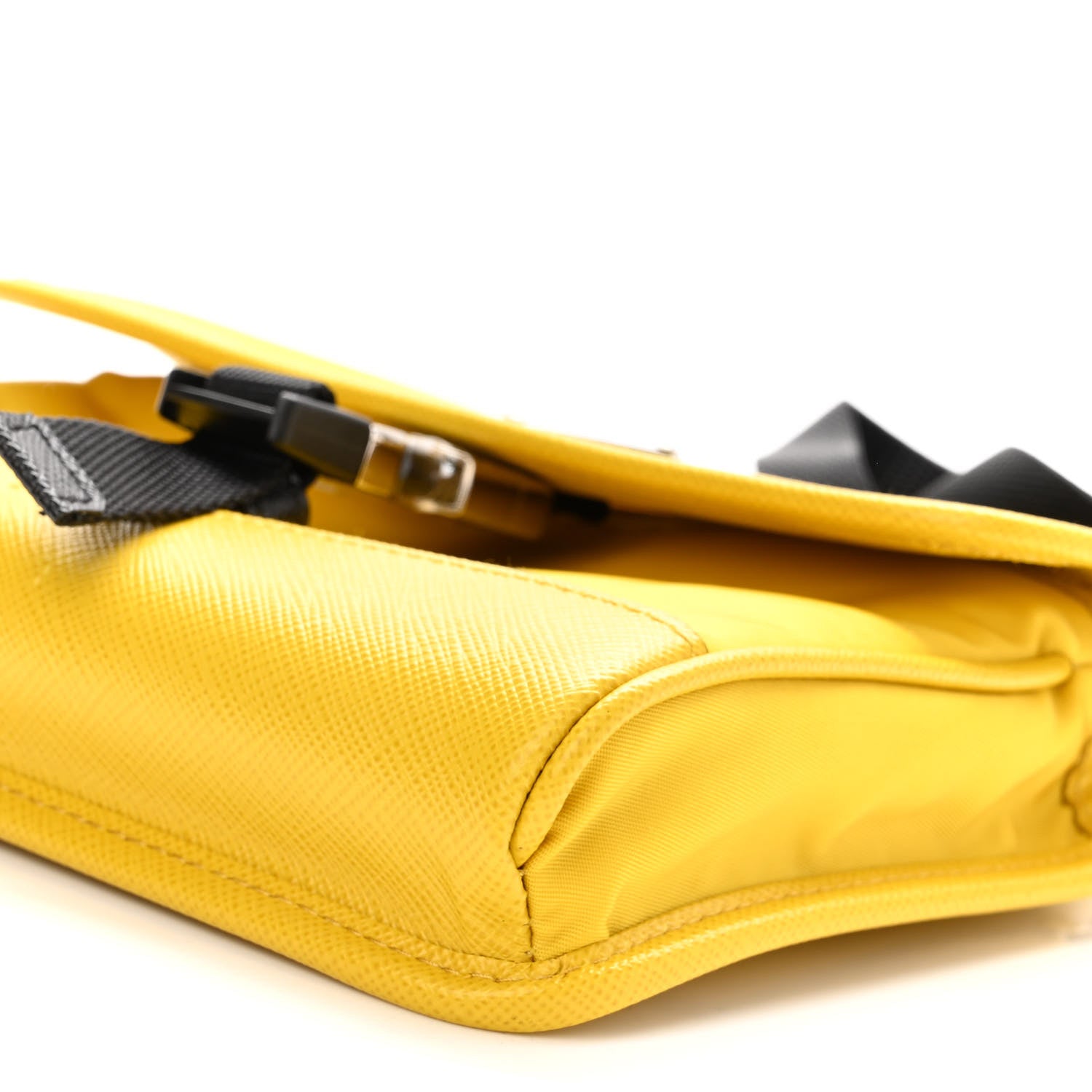 Prada Re-Nylon Saffiano Smartphone Case Crossbody Giallo 9 of 9