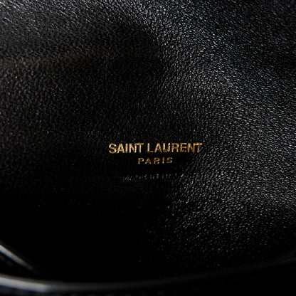 Saint Laurent Lambskin Chevron Quilted Medium Loulou Black 9 of 14