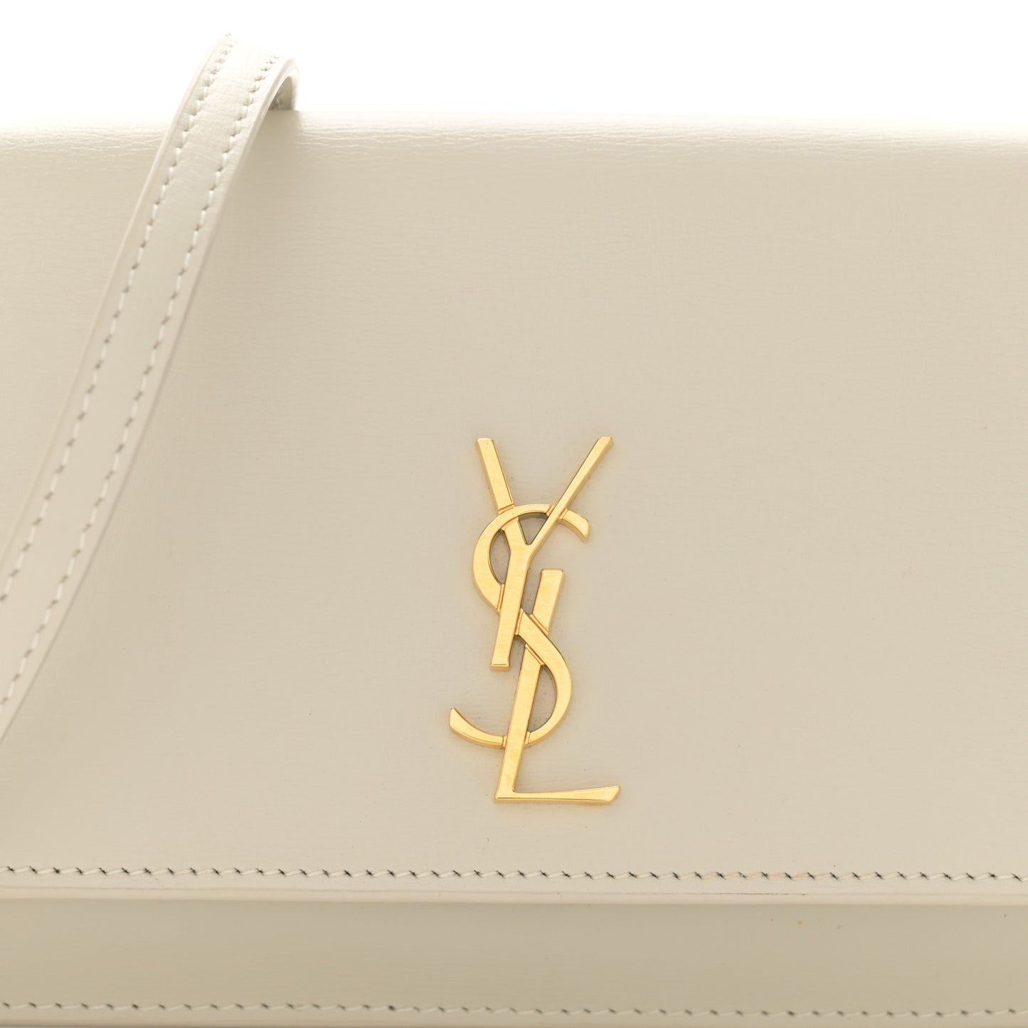 Smooth Calfskin Monogram Phone Holder Crossbody Crema Soft
