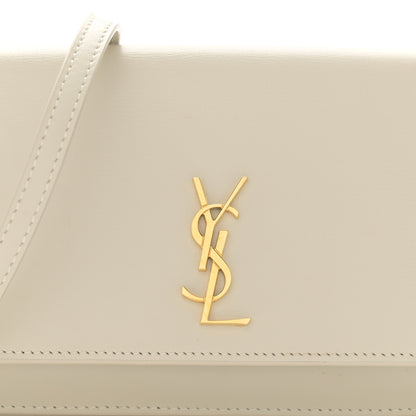Saint Laurent Smooth Calfskin Monogram Phone Holder Crossbody Crema Soft 7 of 11