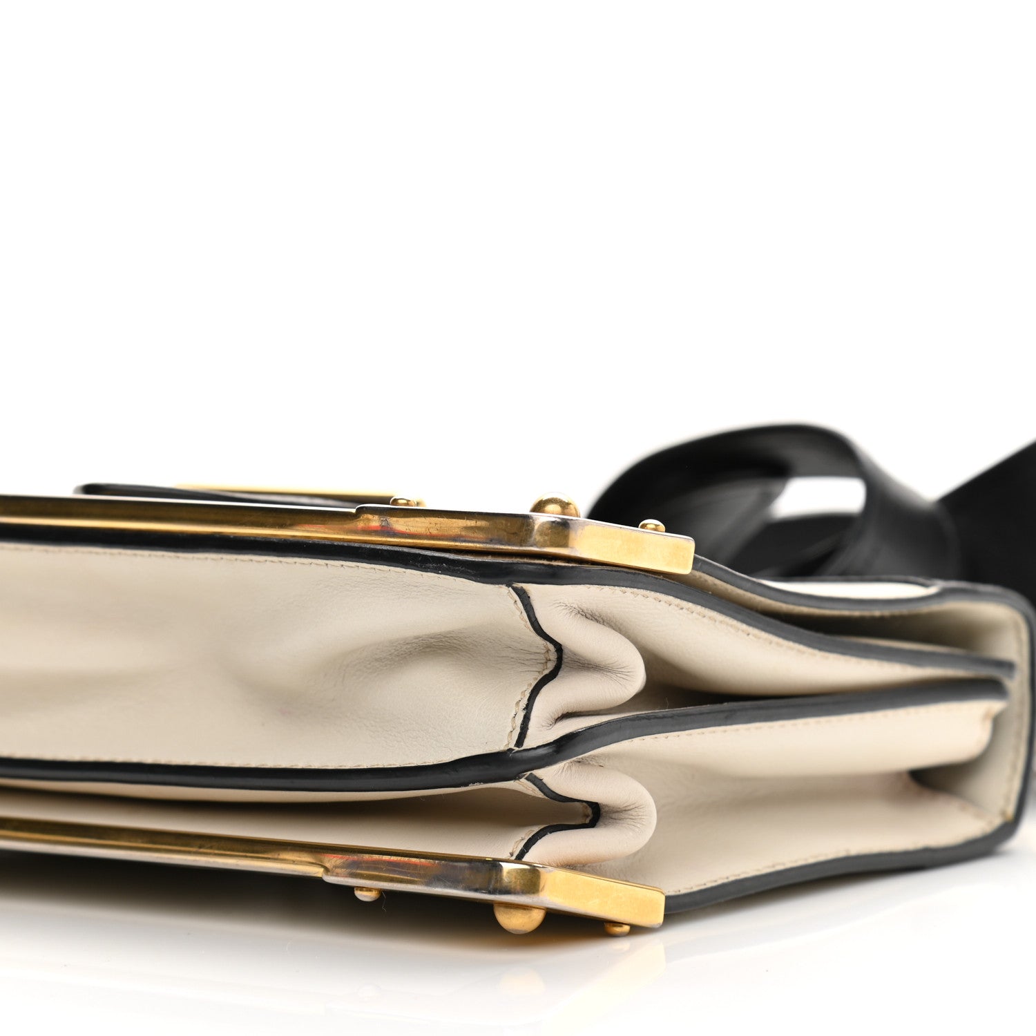 Prada City Calf Saffiano Cahier Bag Talco Black 9 of 10