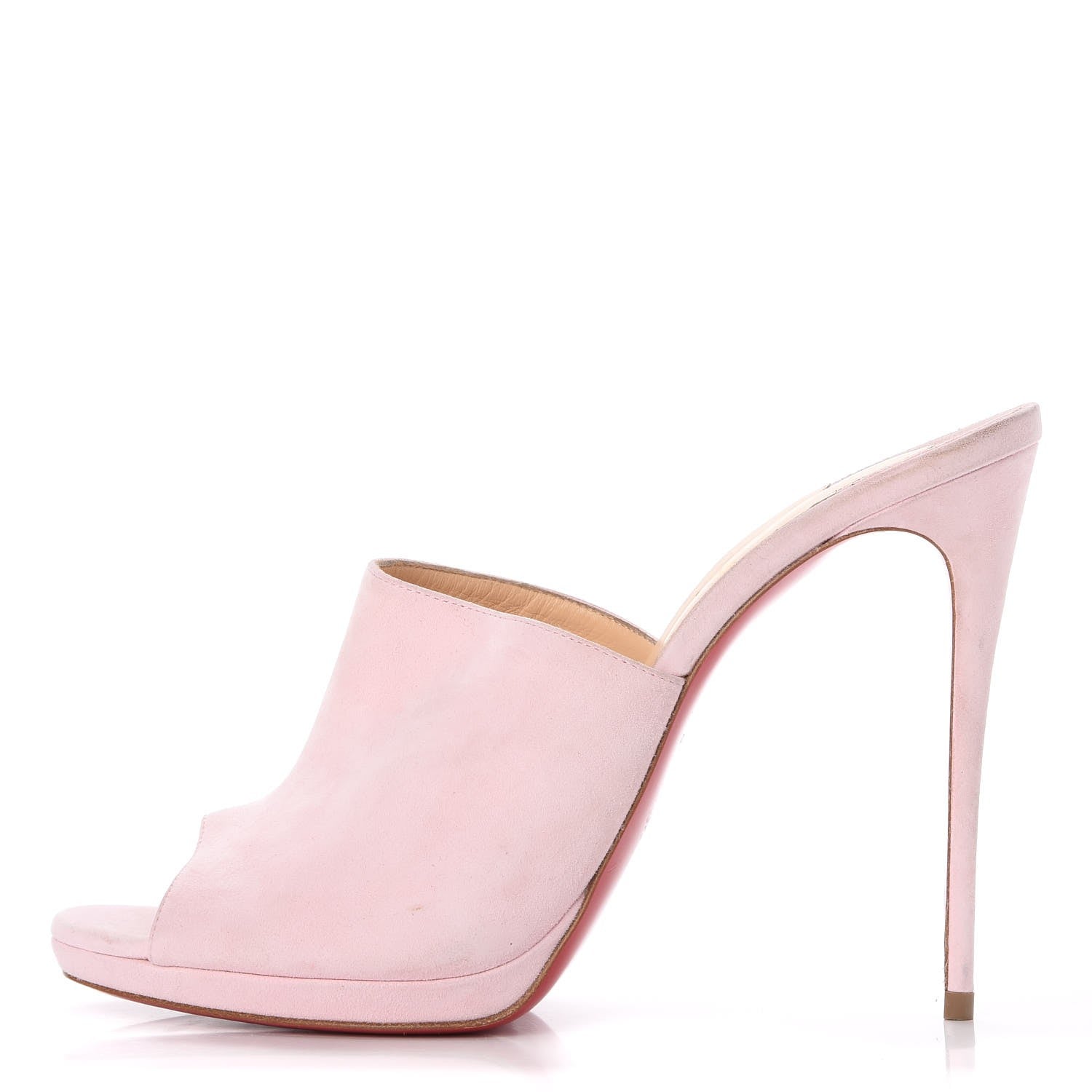 Christian Louboutin Suede Submuline 120 Fleur Paillette Slide Sandals 40.5 Pompadour 1 of 12