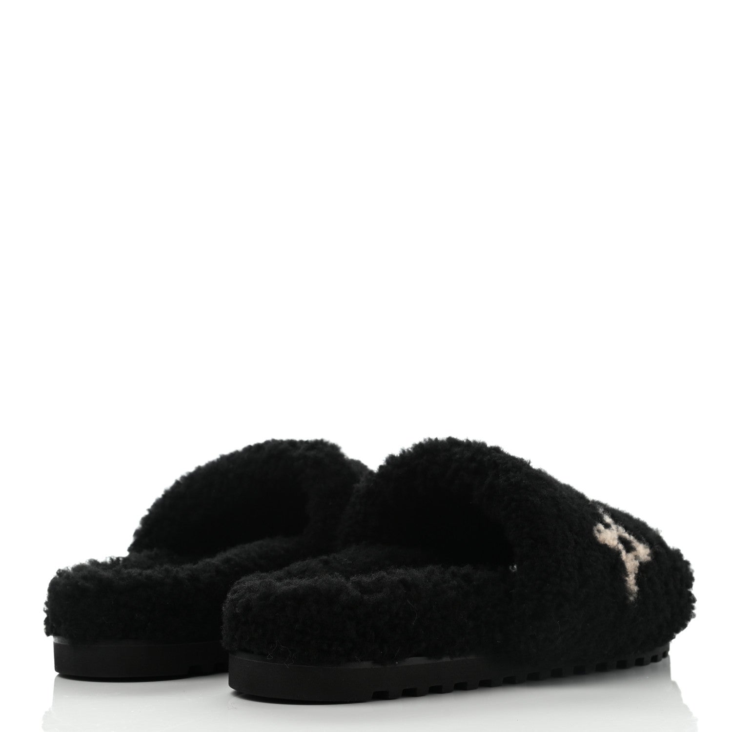 Louis Vuitton Shearling Paseo Flat Comfort Mule 39 Black 4 of 8