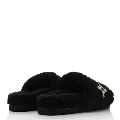 Louis Vuitton Shearling Paseo Flat Comfort Mule 39 Black 4 of 8