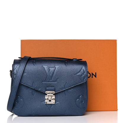 Louis Vuitton Metallic Empreinte Monogram Giant Pochette Metis Navy Nacre 10 of 10