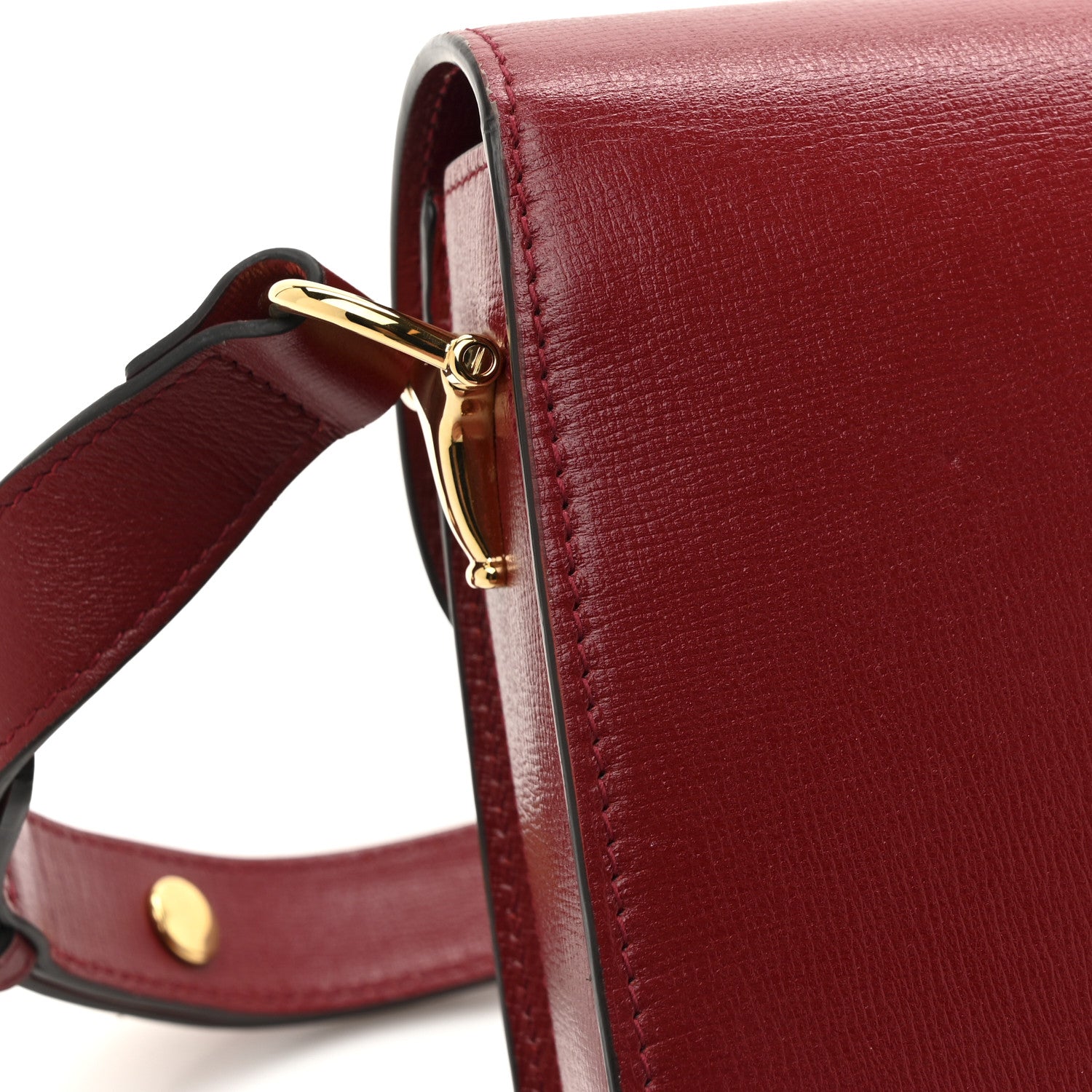 Gucci Azalea Calfskin Horsebit 1955 Shoulder Bag New Cherry Red 12 of 14