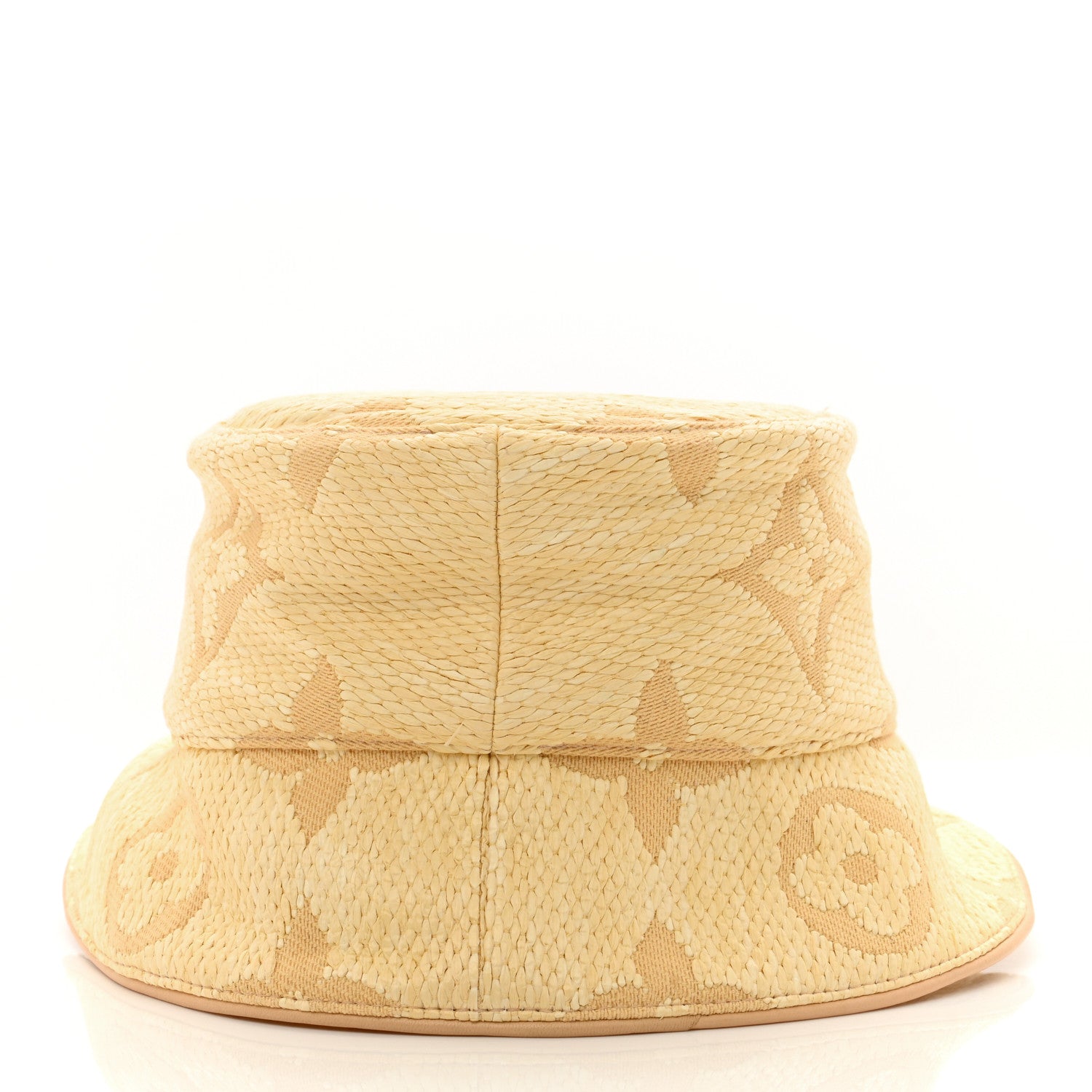 Louis Vuitton Woven Fabric Calfskin Monogram Beachview Bucket Hat Natural 4 of 8