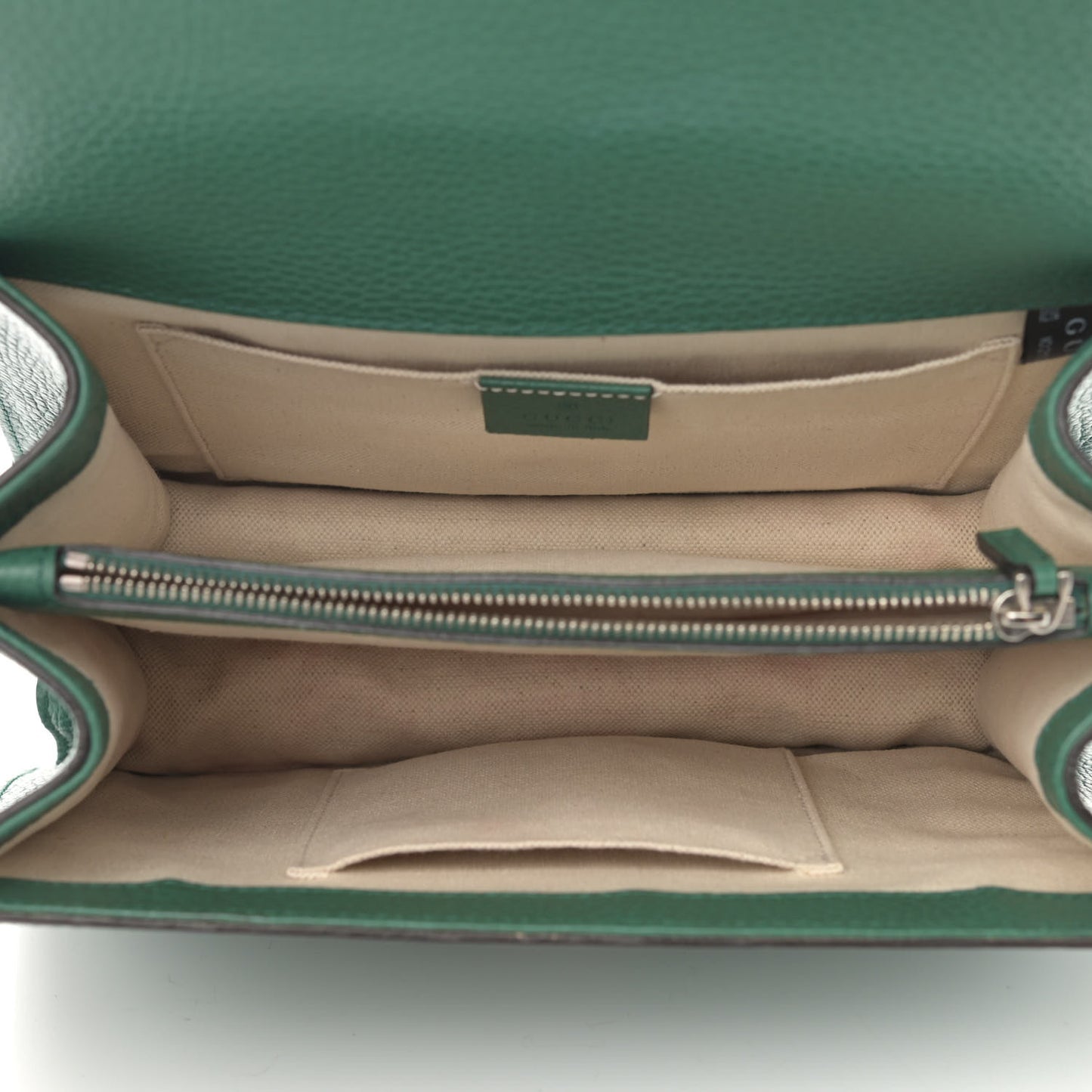 Dollar Calfskin Crystal Web Medium Dionysus Bamboo Top Handle Bag Emerald