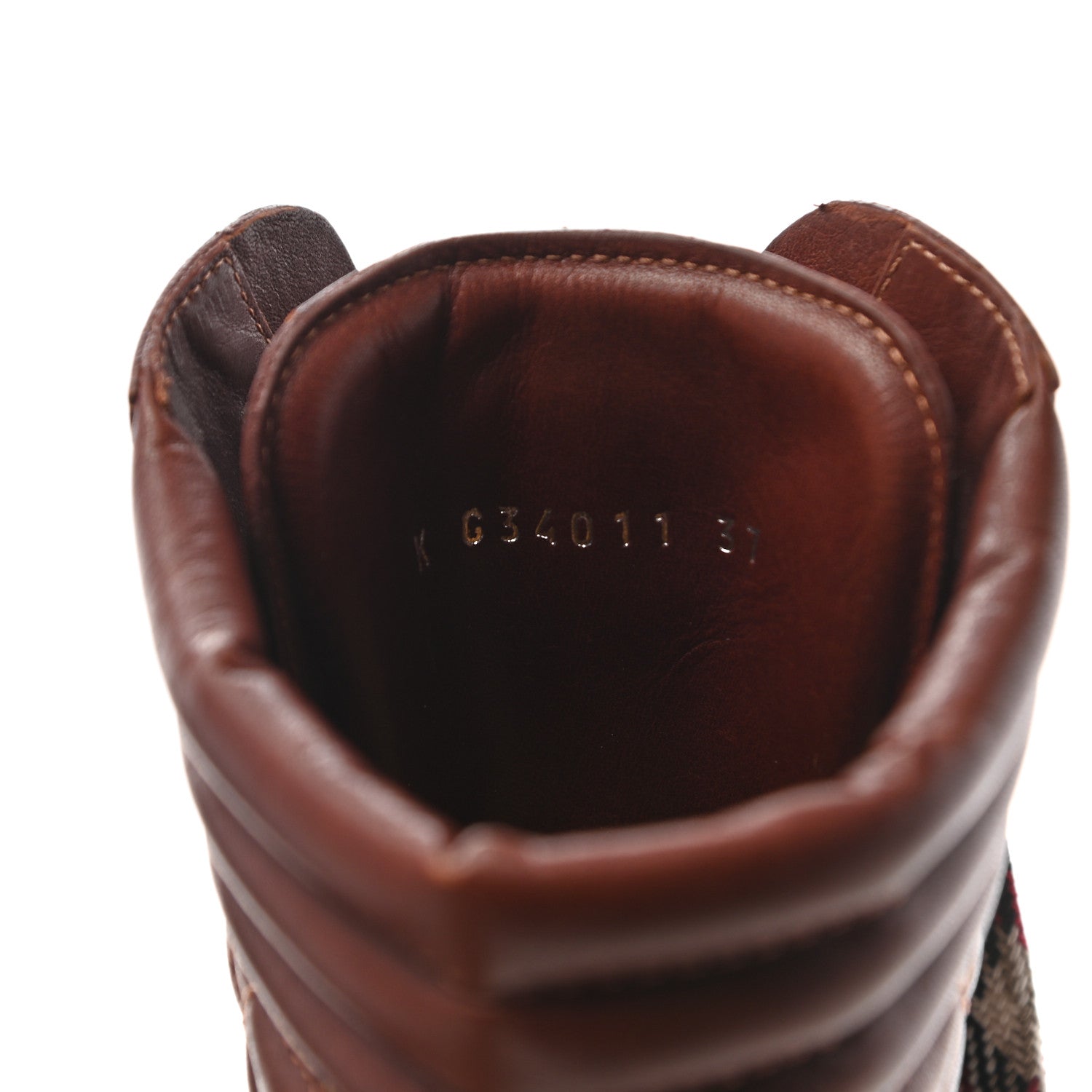 Chanel Lambskin Quilted Lace Up Boots 37 Brown 8 of 8