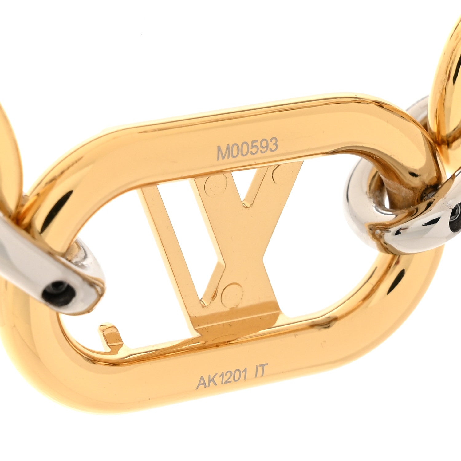 Louis Vuitton Metal Everyday LV Chain Necklace Gold Silver 5 of 6