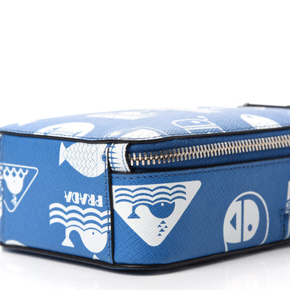 Prada Saffiano Whale Brique Crossbody Messenger Bag Marea 8 of 11