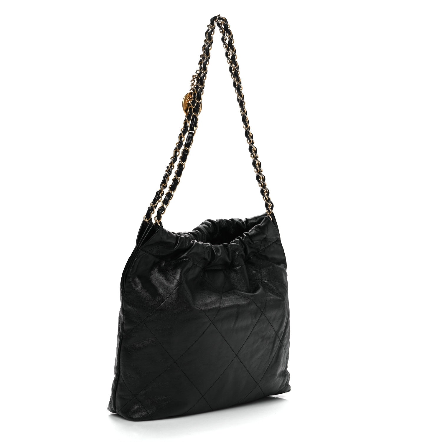 Chanel Shiny Calfskin Quilted Small Chanel 22 Black 4 of 11