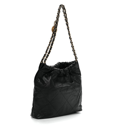 Chanel Shiny Calfskin Quilted Small Chanel 22 Black 4 of 11