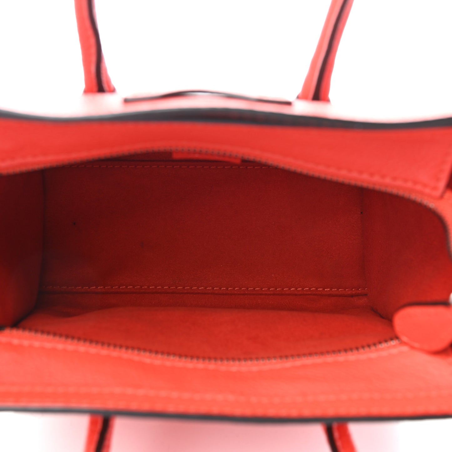Drummed Calfskin Nano Luggage Coquelicot