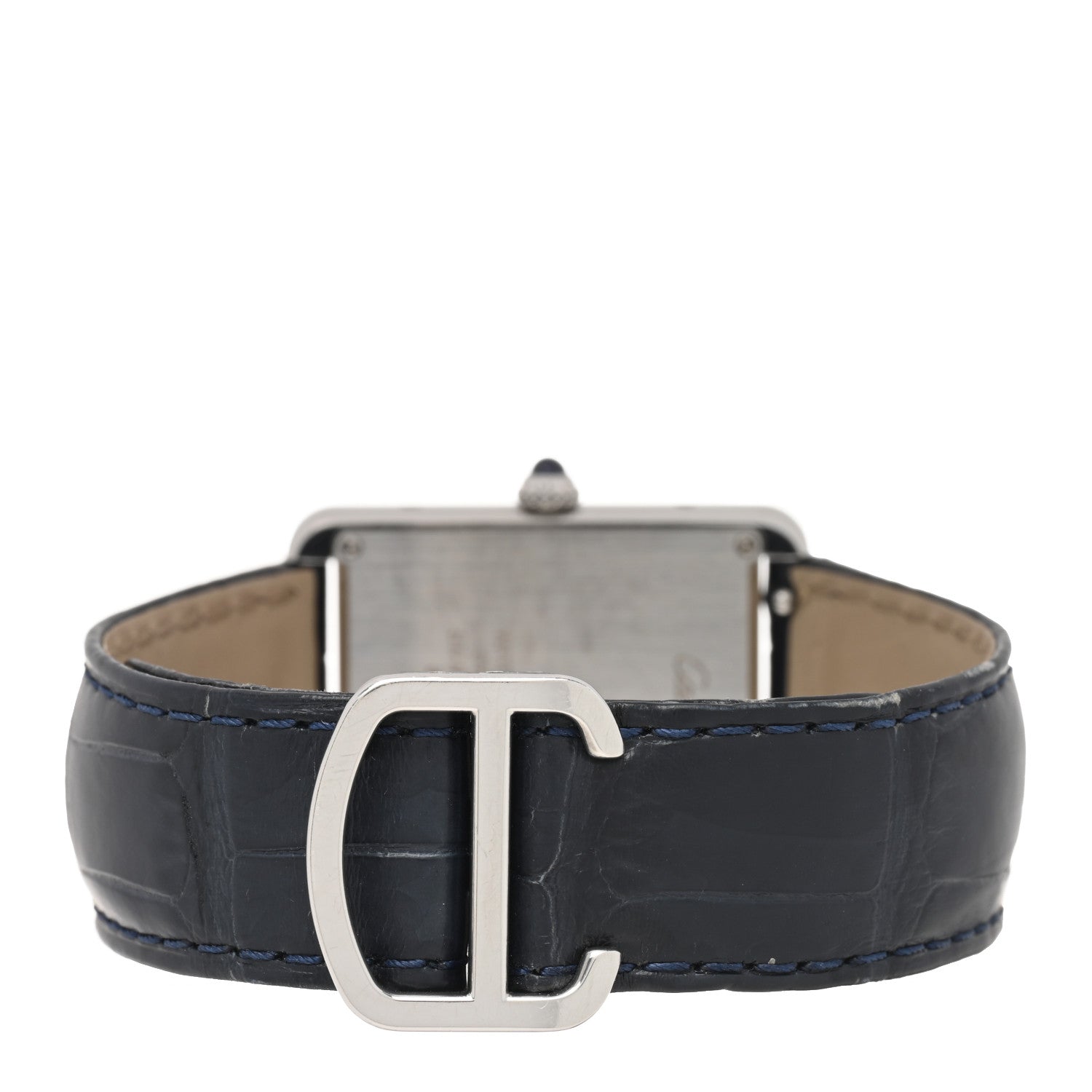 Cartier Stainless Steel Alligator 27mm Tank Solo Quartz Watch 3 of 6