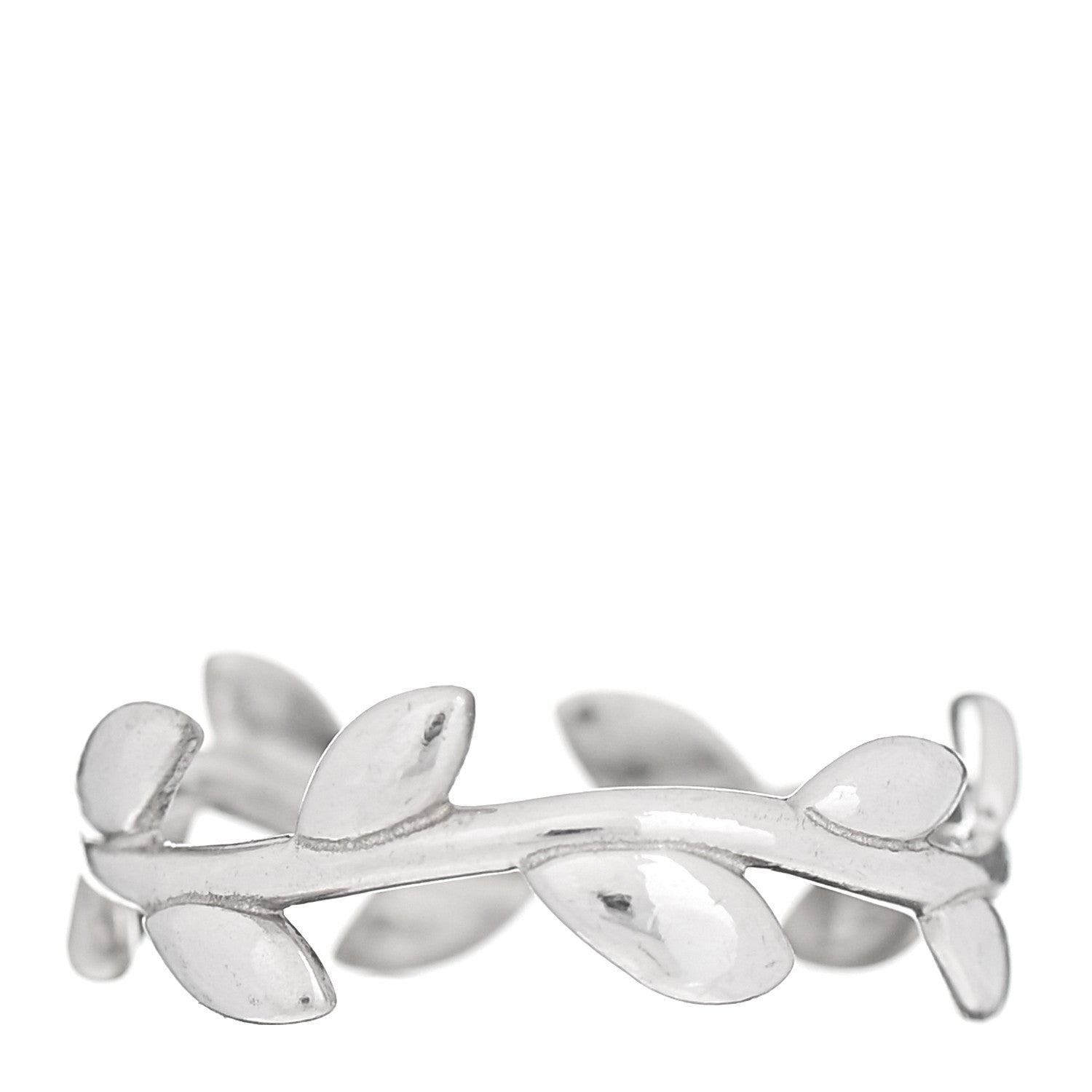Tiffany Sterling Silver Paloma Picasso Narrow Olive Leaf Band Ring 46 3.75 1 of 5