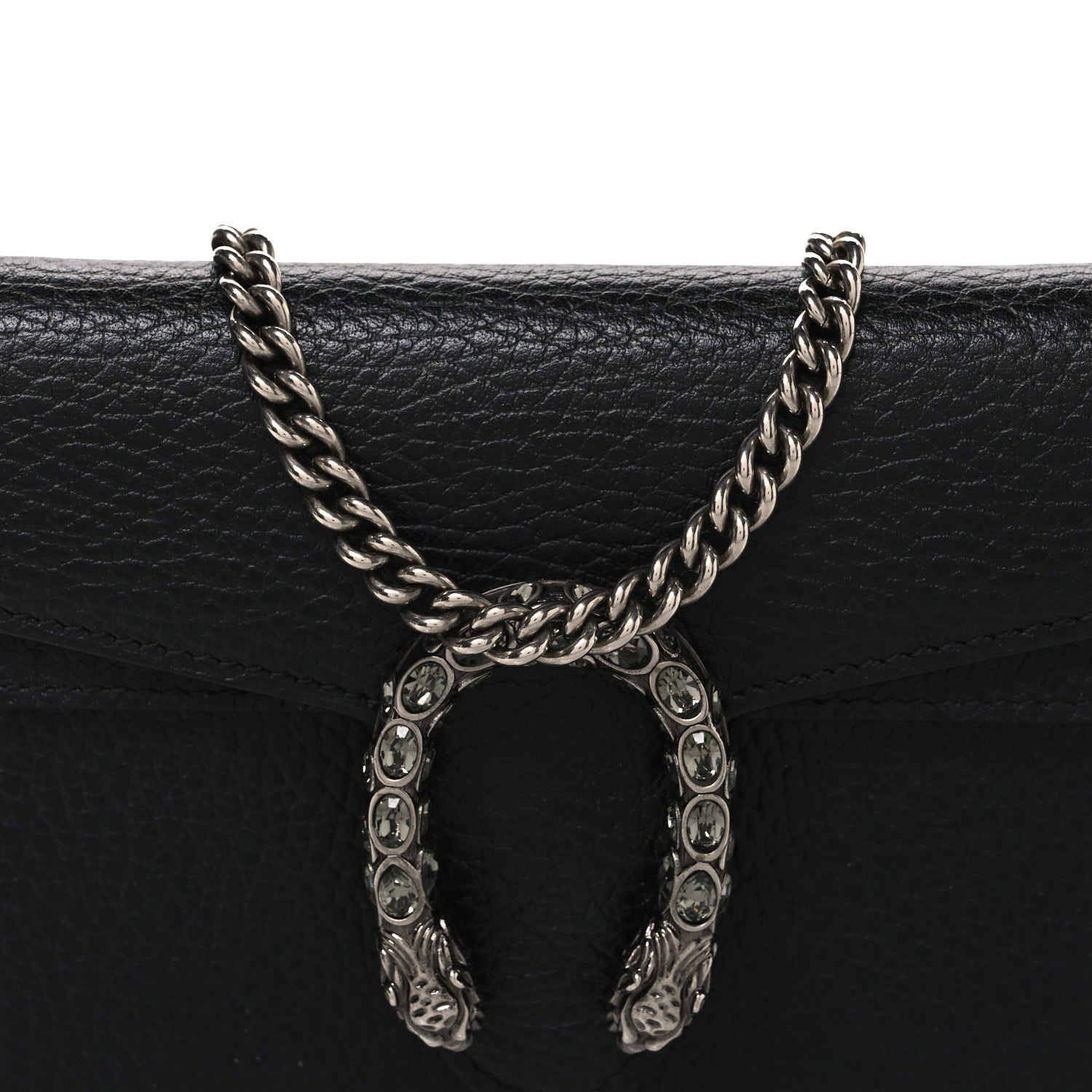 Gucci Calfskin Super Mini Dionysus Shoulder Bag Black 7 of 9