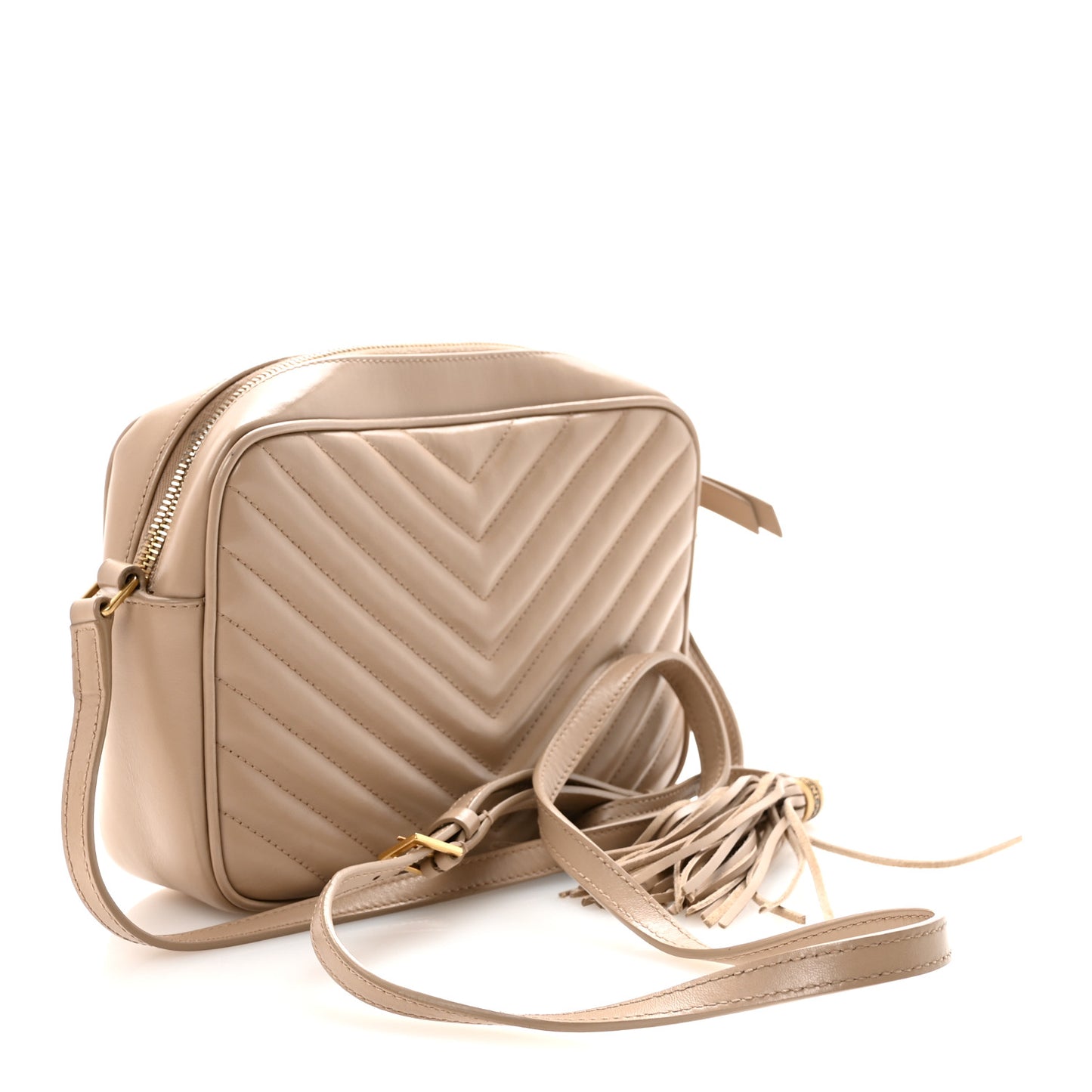 Calfskin Matelasse Monogram Lou Camera Bag Dark Beige