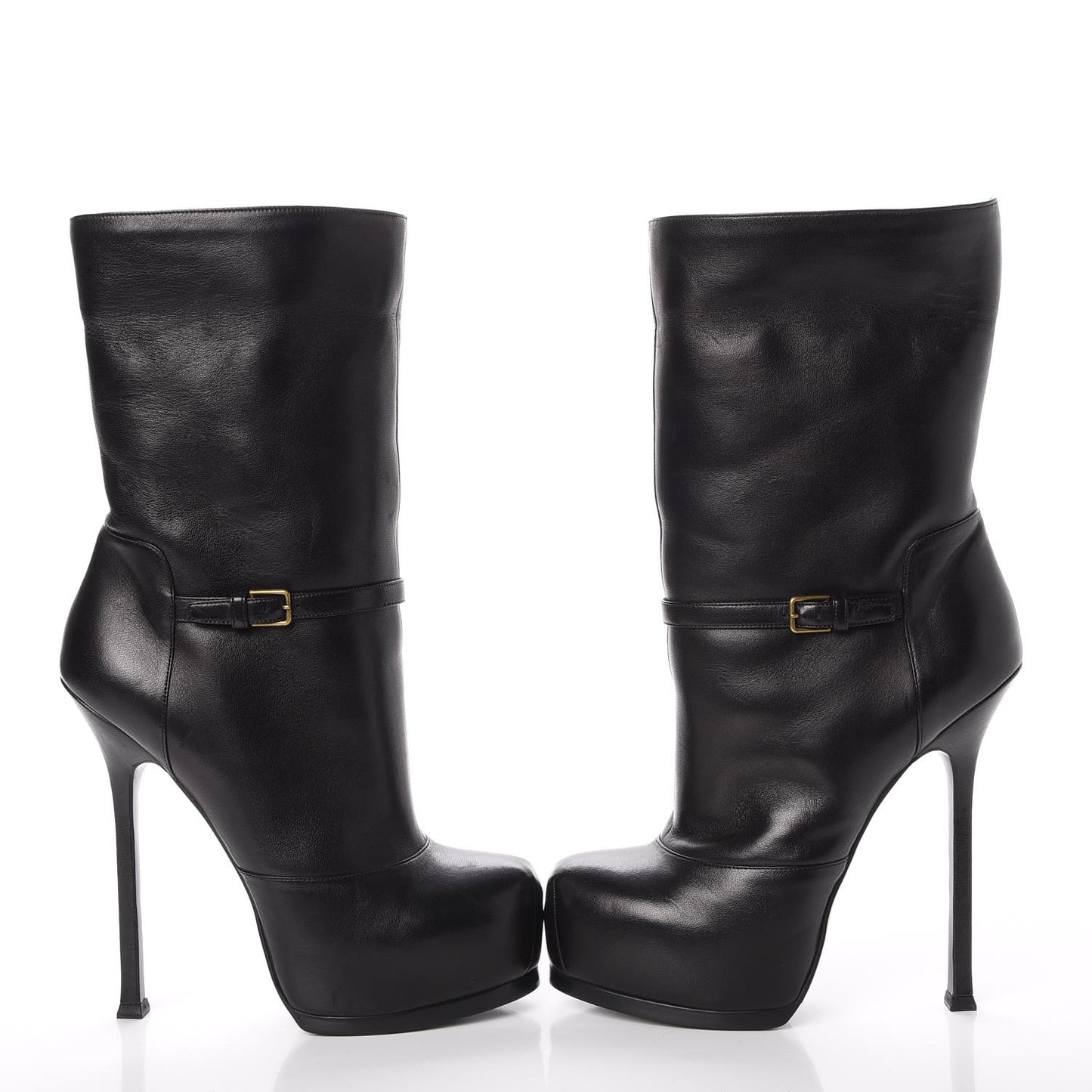 Nappa Shearling Tribtoo 105 Platform Boots Black