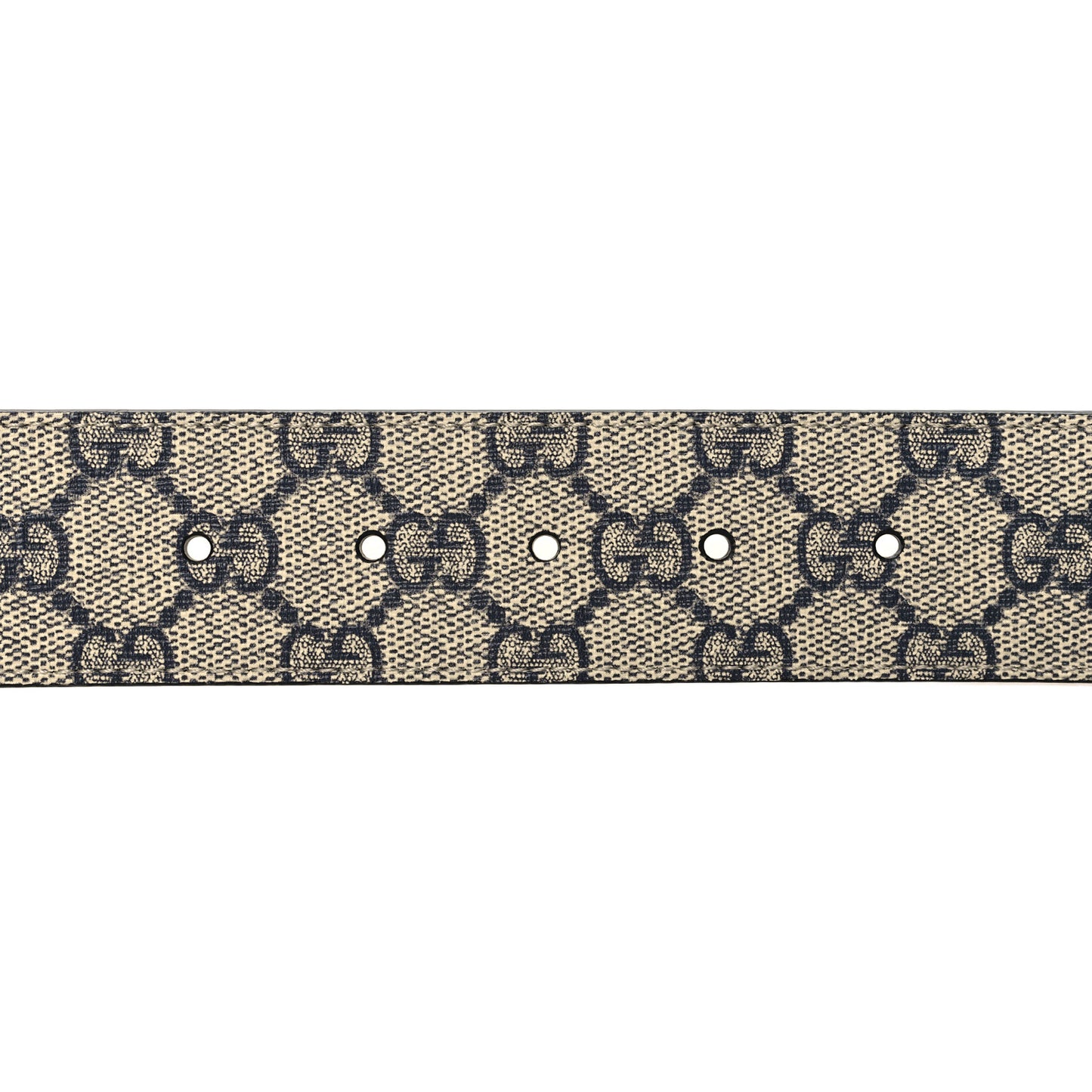 GG Supreme Monogram Selleria Calfskin Interlocking G 40mm Belt 95 38 Beige Ebony Blue