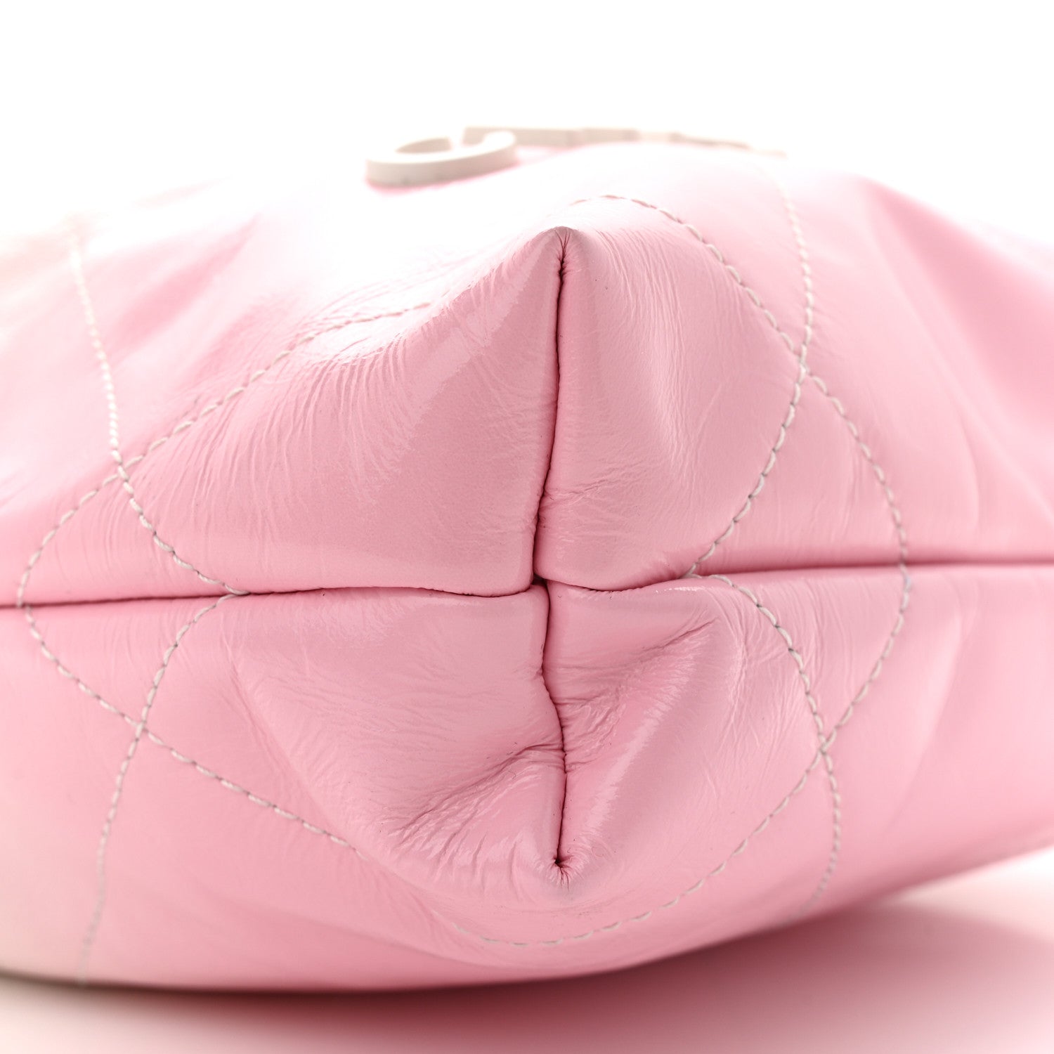 Chanel Patent Gradient Calfskin Quilted Mini Chanel 22 White Light Pink 9 of 11