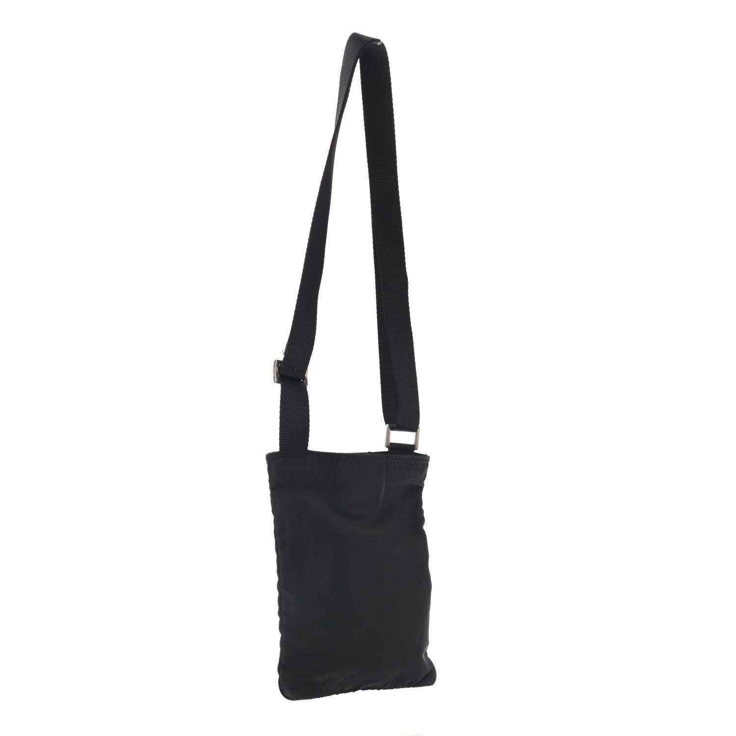 Prada Tessuto Nylon Flat Messenger Bag Black 2 of 7