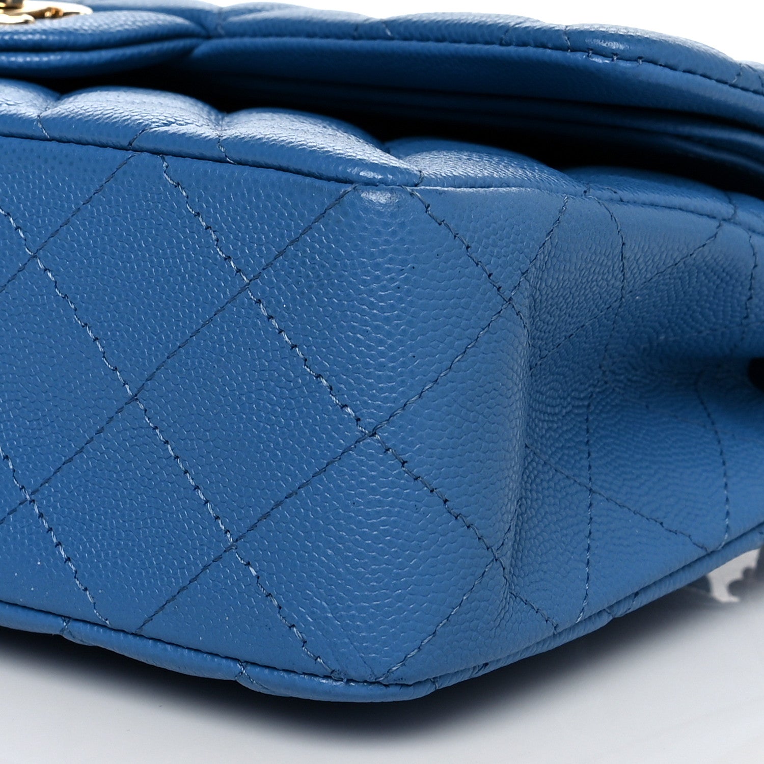 Chanel Caviar Quilted Small Double Flap Blue 10 of 11
