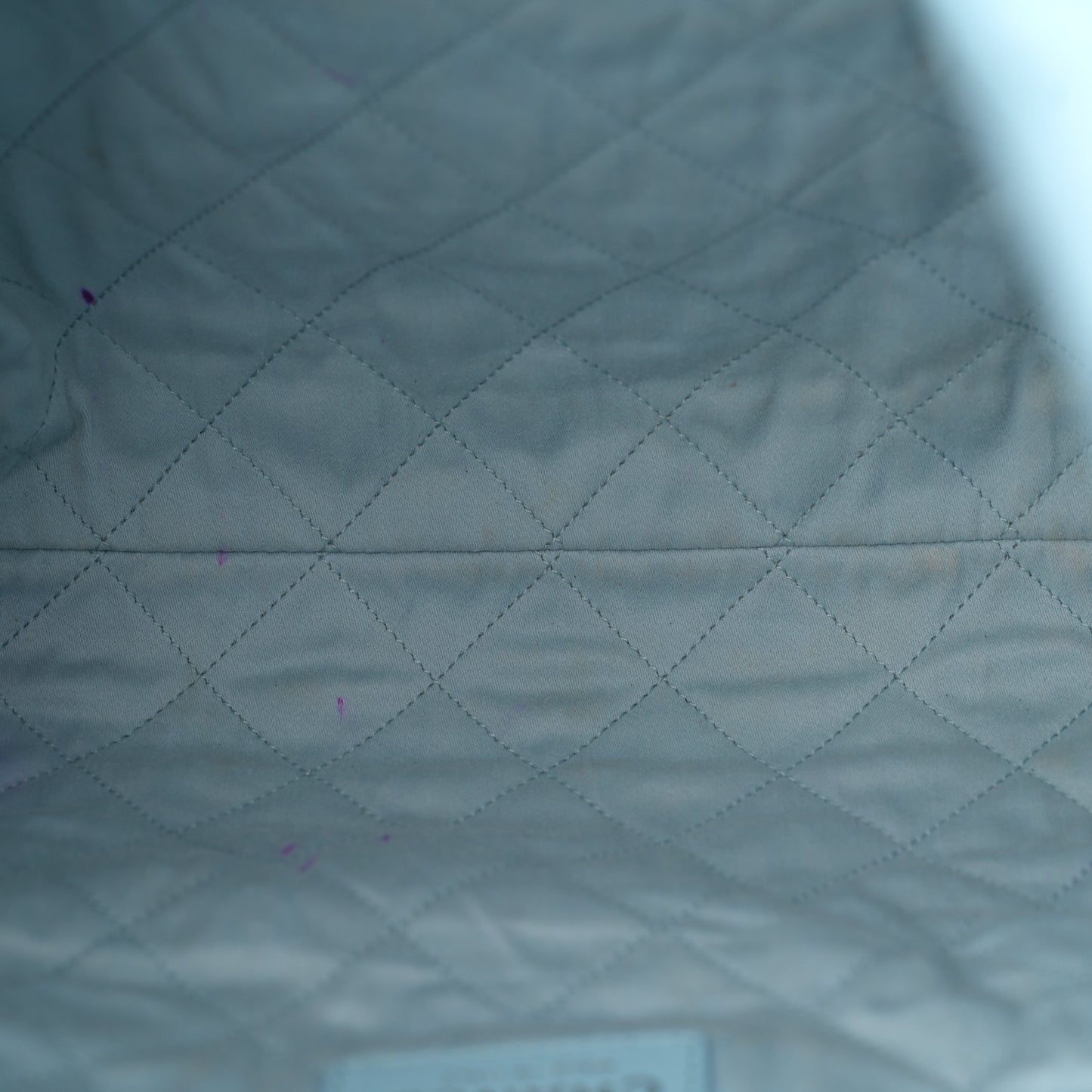 Shiny Calfskin Quilted Small Chanel 22 Light Blue