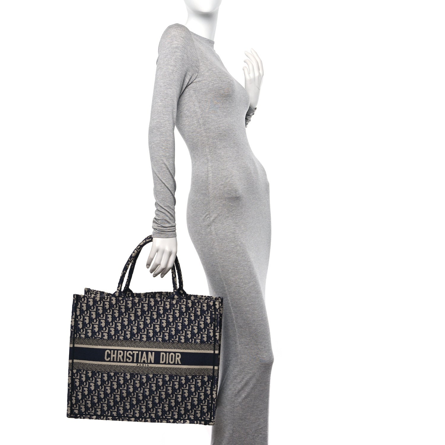 Christian Dior Oblique Large Book Tote Blue Multicolor 2 of 11