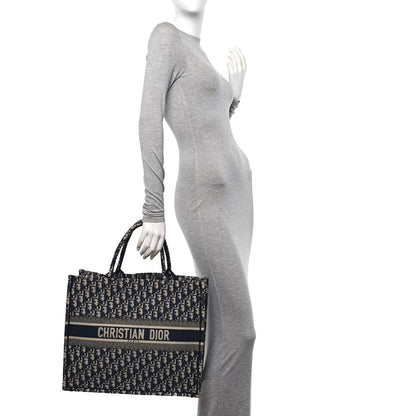 Christian Dior Oblique Large Book Tote Blue Multicolor 2 of 11