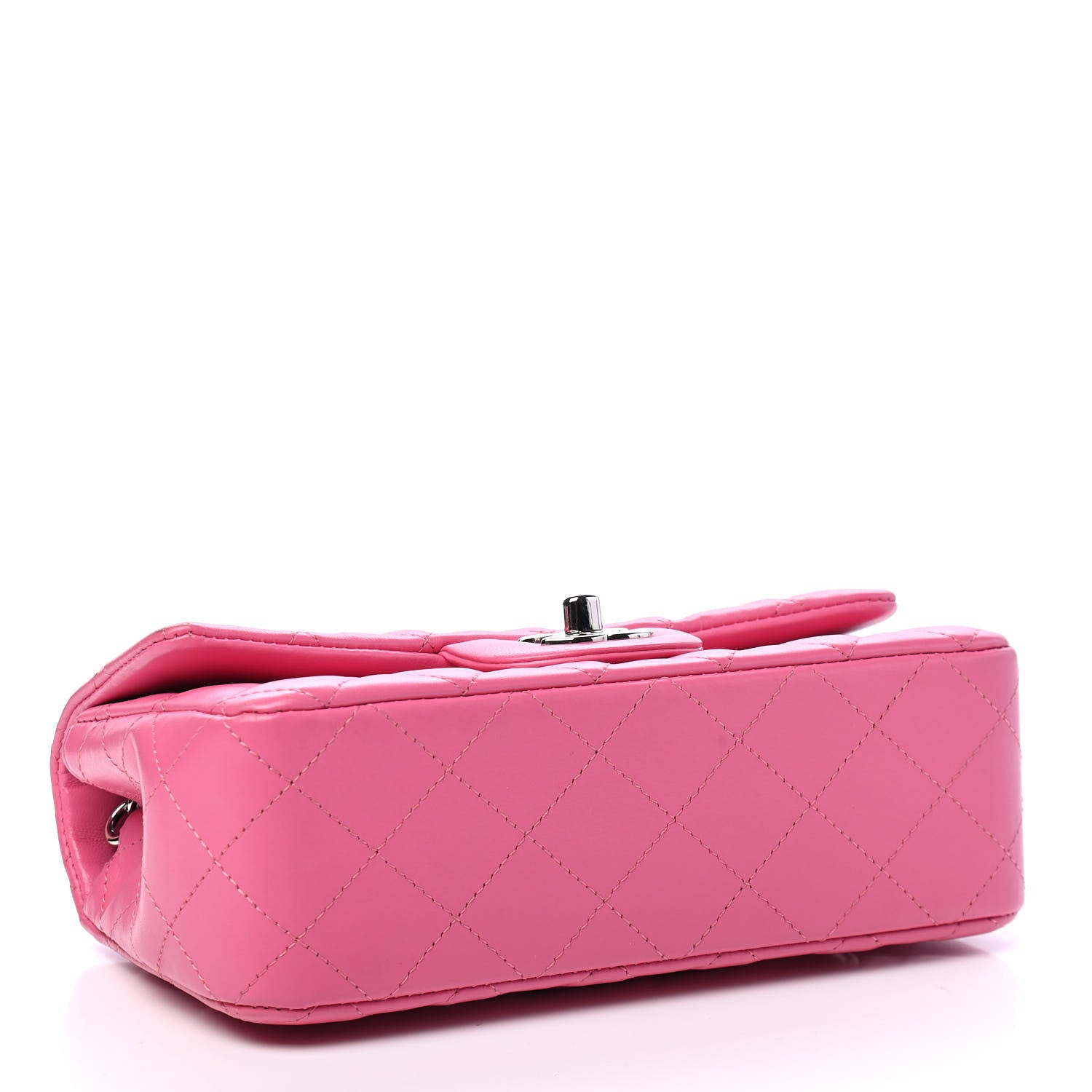 Chanel Lambskin Quilted Mini Rectangular Flap Pink 3 of 8