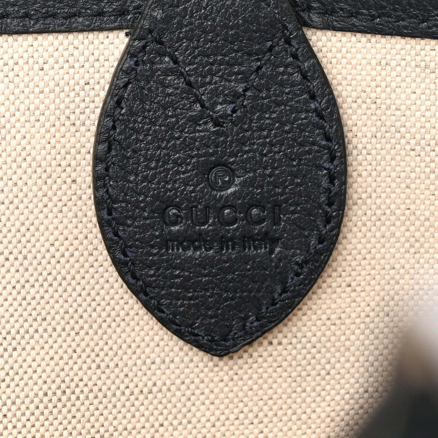 Gucci GG Supreme Monogram Textured Dollar Calfskin Web Large Ophidia Tote Beige Blue 6 of 10