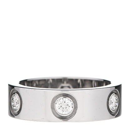 Cartier 18K White Gold 6 Diamond 5.5mm LOVE Ring 47 4 1 of 6