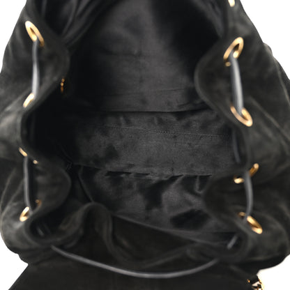 Chanel Suede CC Drawstring Backpack Black 5 of 11