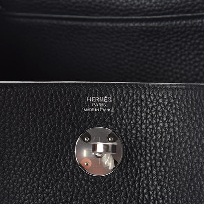 Hermes Taurillon Clemence Lindy 26 Black 6 of 11